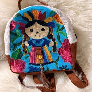 Colorful Embroidered Kids Backpack
